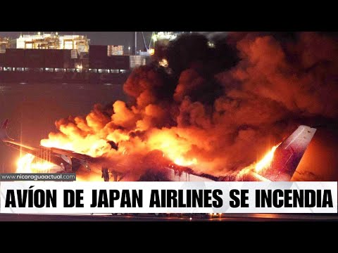 Avión de Japan Airlines se incendia en el Aeropuerto de Haneda de Tokio