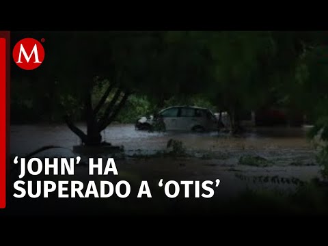 Huracán 'John' ha dejado tres veces más lluvia que 'Otis' en Acapulco, según el SMN