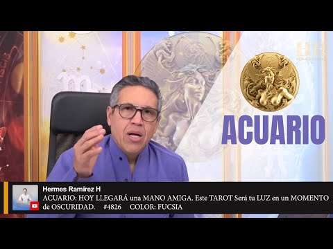 ACUARIO: HOY LLEGARÁ una MANO AMIGA. Este TAROT Será tu LUZ en un MOMENTO de OSCURIDAD.