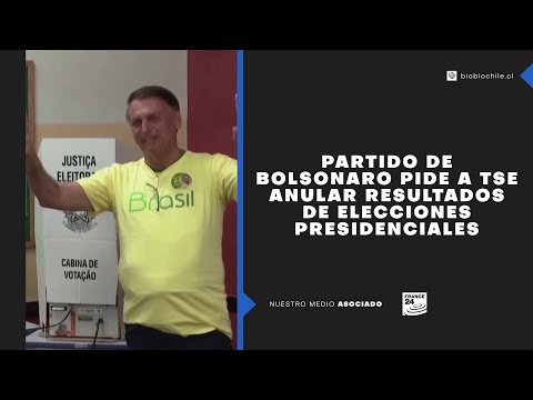 Partido de Bolsonaro pide a TSE anular resultados de elecciones presidenciales