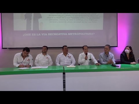 Presentan autoridades la Vía Recreativa Metropolitana de Rioverde-Ciudad Fernández.