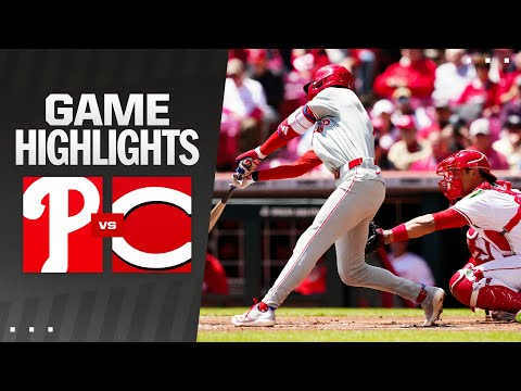 Phillies vs. Reds Game Highlights (4/25/24) | MLB Highlights