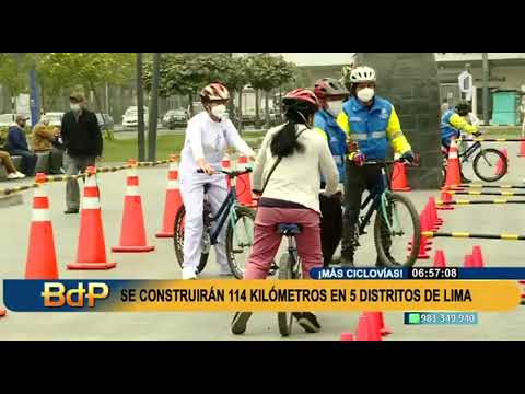 Construirán 114 kilómetros de ciclovías en cinco distritos de Lima