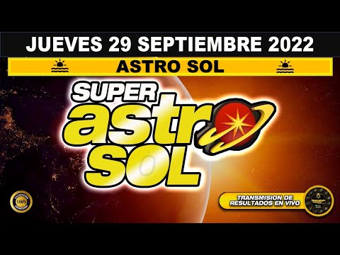 ASTRO SOL Resultado ASTRO SOL del JUEVES 29 DE SEPTIEMBRE de 2022  (NÚMERO GANADOR)