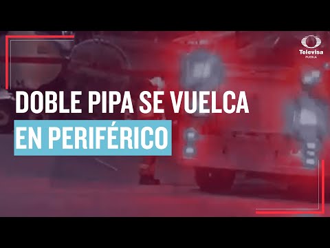 Pipa se vuelca en Periférico