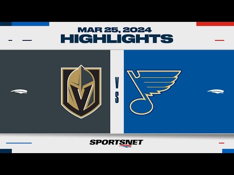 NHL Highlights | Golden Knights vs. Blues - March 25, 2024