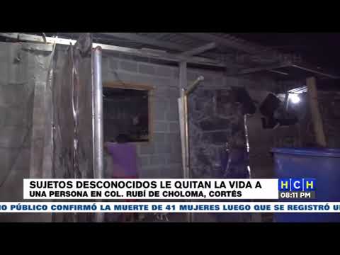 Una persona asesinada en la colonia Rubi #2 de Choloma, Cortés