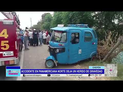 Chepén: Accidente en Panamericana Norte deja un herido de gravedad
