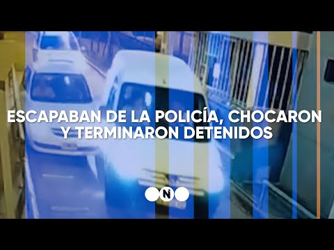 ESCAPABAN de la POLICÍA, CHOCARON en un PEAJE y terminaron DETENIDOS - Telefe Noticias