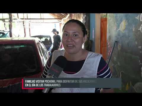 Familias visitan Pochomil para disfrutar del fin de semana largo - Nicaragua