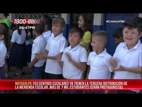 Realizan entrega de merienda escolar en centros educativos de Matiguás - Nicaragua