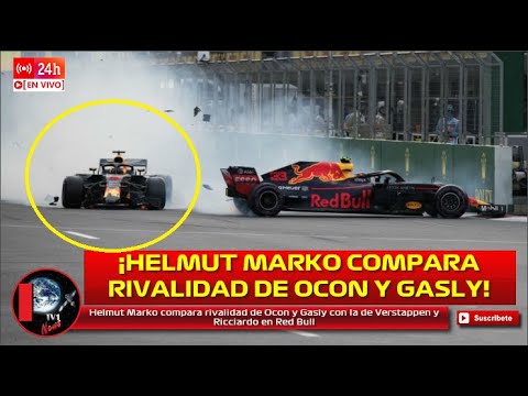 Helmut Marko compara rivalidad de Ocon y Gasly con la de Verstappen y Ricciardo en Red Bull