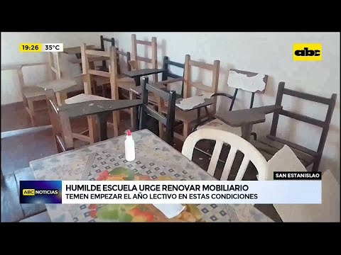 San Estanislao: humilde escuela urge renovar mobiliario