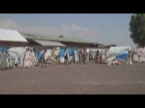 DRC volcano displaced suffer rainy season in tents