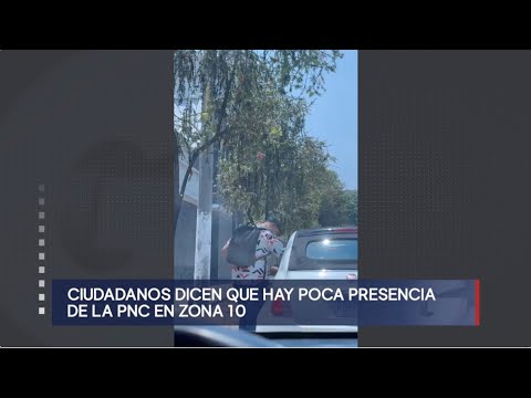 Asalto a conductor en la zona 10 de la capital queda grabado en video; vecinos exigen más seguridad