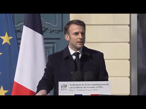 Macron calls for abortion rights to be included in European Union's Charter of Fundamental Rights
