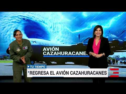 Capitana puertorriqueña del cazahuracán visita en exclusiva a WAPA TV