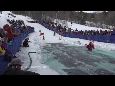 Spring’s wacky pond skimming tradition returns to New Hampshire