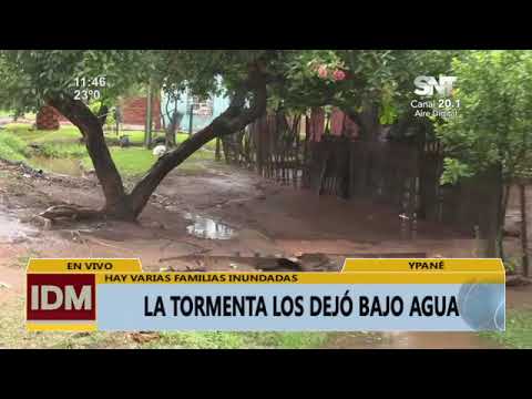 La tormenta los dejó bajo agua en Ypané