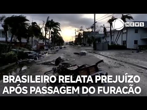 Brasileiro relata prejuízo e destruição após passagem do furacão Milton