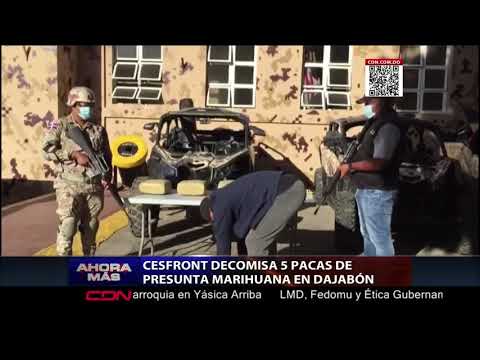 CESFRONT decomisa cinco pacas de presunta marihuana en Dajabón