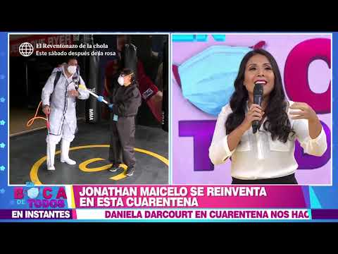 Jonathan Maicelo incursiona en la fumigación por crisis del coronavirus