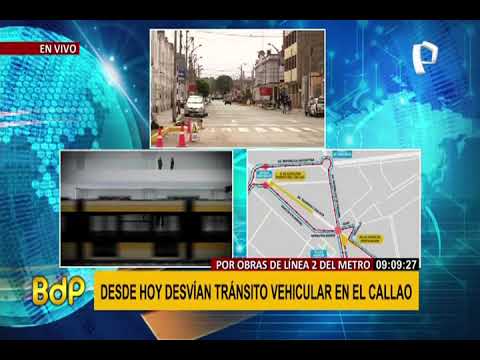 ¡Atención! Desde hoy desvían tránsito vehicular en el Callao por obras de la Línea 2