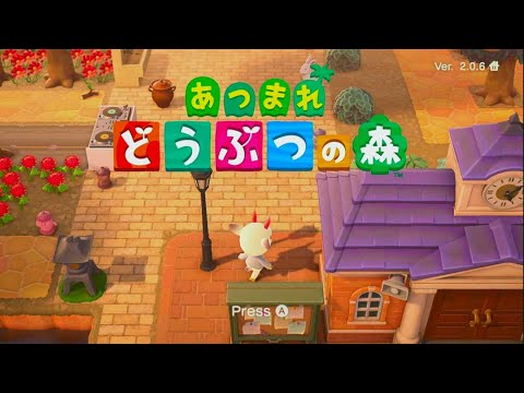 #あつ森 10月20日(月)カブリバと浜辺で倒れている人