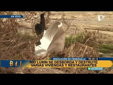 Río Lurín se desborda en el distrito de Cieneguilla afectando varios restaurantes campestres (2/3)