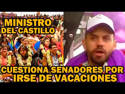 MINISTRO EDUARDO DEL CASTILLO SALIO DES3SPERADO CRITIC4R SENADORES DE BOLIVIA,