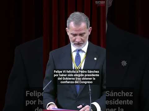 Felipe VI felicita a Pedro Sánchez por haber sido elegido presidente del Gobierno