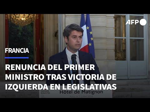 El primer ministro francés anuncia su dimisión tras victoria de izquierda en legislativas | AFP