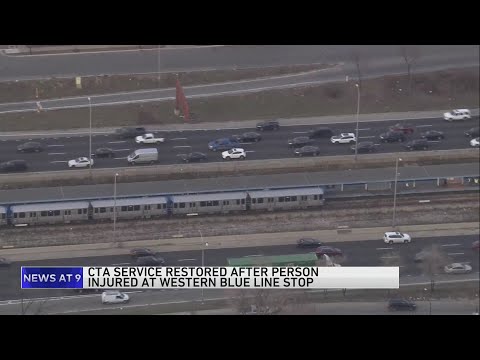 CTA Blue Line service restored after person injured at Western stop