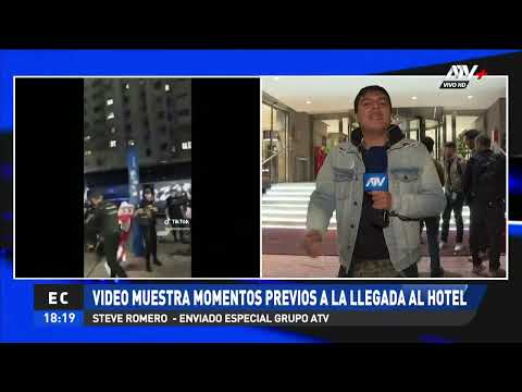 Madrid: Video muestra momentos previos a la llegada de la selección al hotel