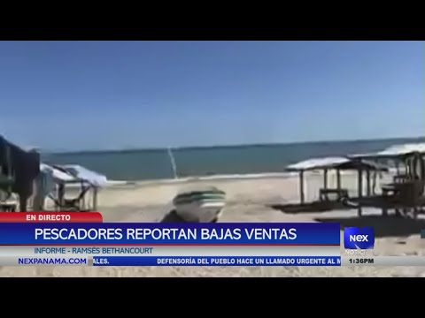 Pescadores reportan bajas ventas en playa Santa Clara