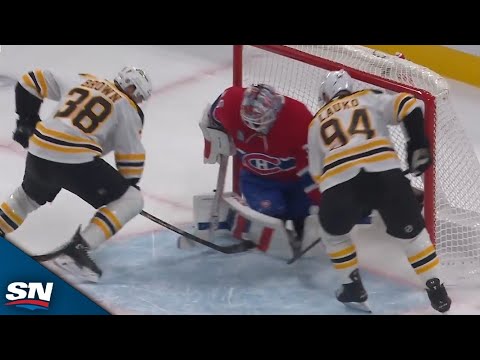 Canadiens Take Exception After Bruins Attempted Shove On Samuel Montembeault
