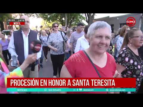 Se desarrolló la procesión en honor a Santa Teresita: “Es una emoción muy grande”