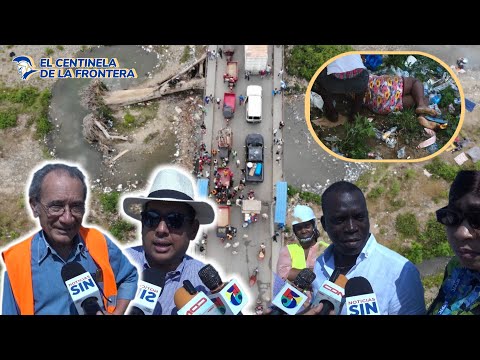Realizan levantamiento ante mal estado de puente Fronterizo tras caída de comerciante haitiana