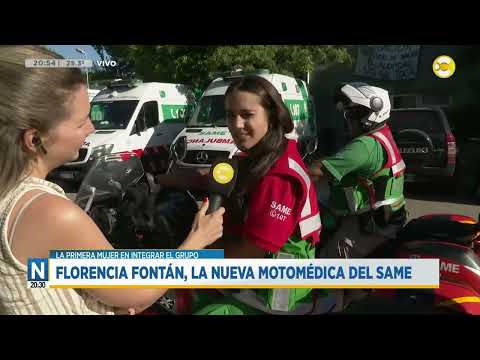 Florencia Fontán, la primera y nueva moto-médica del SAME ?N20:30? 07-03-24