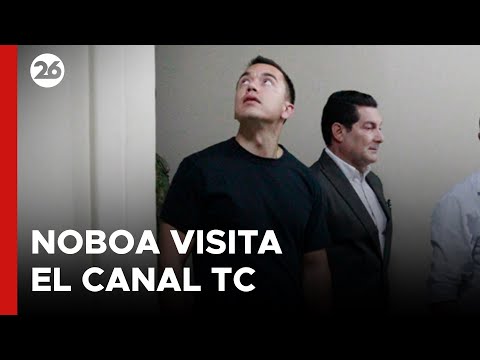 El presidente Noboa visitó las instalaciones de TC Televisión luego del ataque extremista