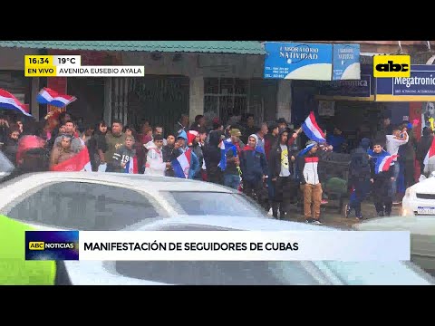 Manifestación de seguidores de Cubas