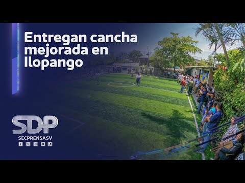 Gobierno de El Salvador entrega cancha mejorada en el centro urbano San Bartolo I, Ilopango