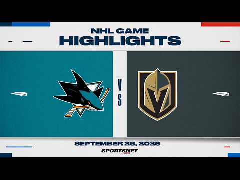 NHL Pre-시즌 하이라이트 | 샤크스 대 골든 나이츠 - 2026년 9월 27일