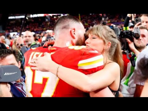 El abrazo más esperado: Travis Kelce celebró el Super Bowl con Taylor Swift