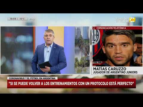 Coronavirus y el fútbol en Argentina: Matías Caruzzo, jugador de Argentino Juniors en Hoy Nos Toca
