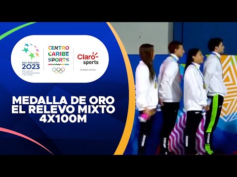 Me?xico gana medalla de oro en el relevo mixto 4 x 100 m estilo libre