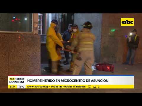 Hombre herido en el microcentro de Asunción