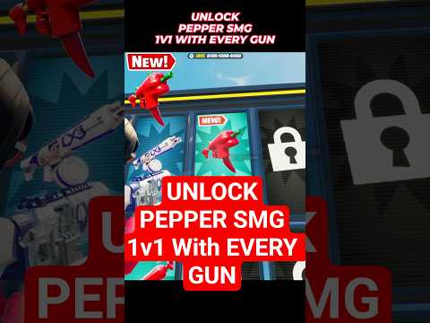 PEPPER SMG 1V1 with every gun FORTNITE @HIVECR8