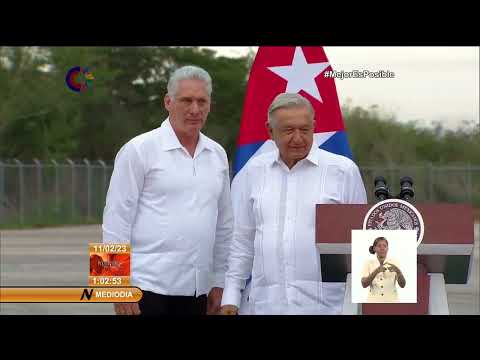 Presidente de Cuba arriba a México en visita oficial