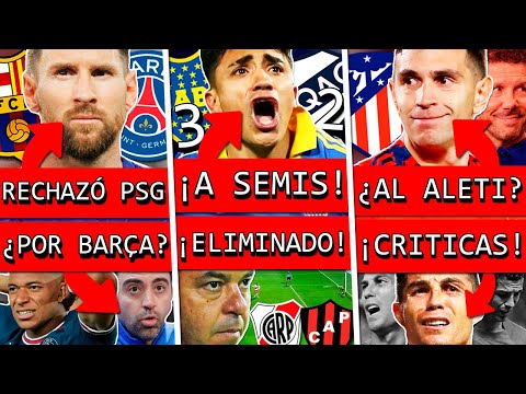 MESSI rechazó PSG y ¿VA al BARÇA gratis?+ DIBU MARTÍNEZ a ATLETICO?+ BOCA gana QUILMES+ RIVER afuera